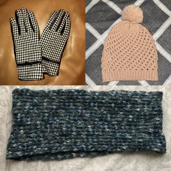 Winter Clothing Bundle (3 Items - Scarf, Gloves, Hat) - Picture 1 of 10